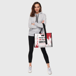 Сумка-шоппер 3D Trust me I'm surveyor white - фото 2