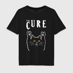 Мужская футболка хлопок Oversize The Cure rock cat