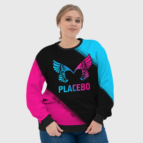 Женский свитшот 3D Placebo - neon gradient, цвет 3D печать - фото 6