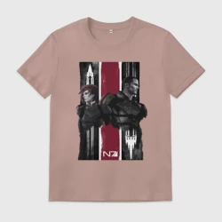 Мужская футболка хлопок Mass Effect N7 - Shepard