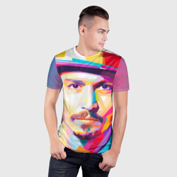 Мужская футболка 3D Slim Джонни Депп портрет - фото 2