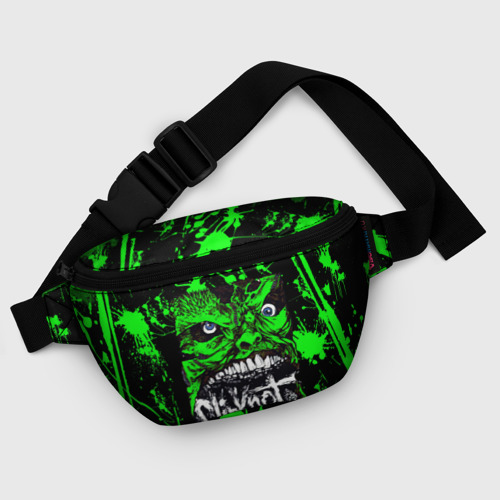 Поясная сумка 3D с принтом Slipknot - green monster по, фото #5