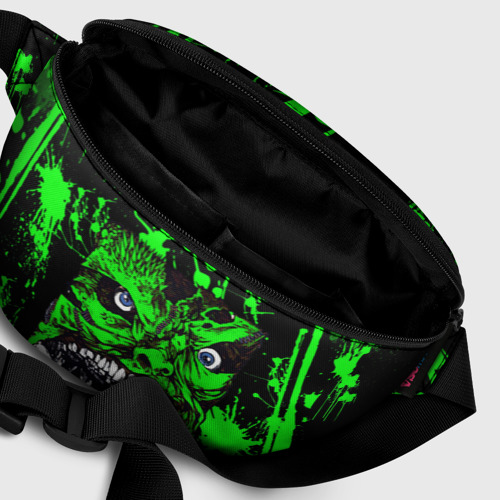 Поясная сумка 3D с принтом Slipknot - green monster по, фото #6