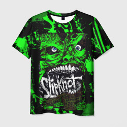 Мужская футболка 3D Slipknot    green monster 