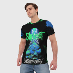 Мужская футболка 3D Slipknot monster - фото 2