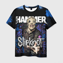 Мужская футболка 3D Slipknot hammer blue