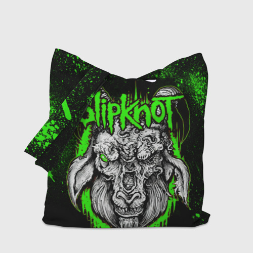 Шоппер 3D Slipknot зеленый козел - фото 4