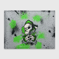 Обложка для студенческого билета Slipknot скелет green