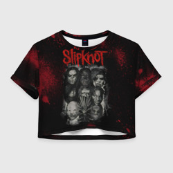 Женская футболка Crop-top 3D Slipknot Dark