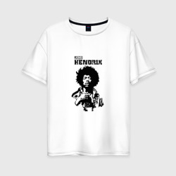 Женская футболка хлопок Oversize Jimi Hendrix