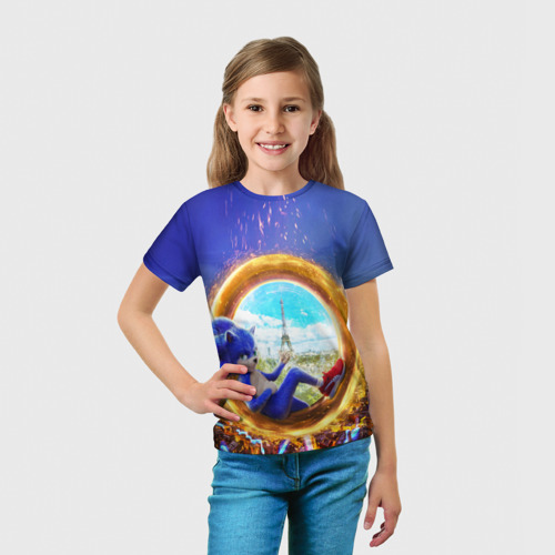 Детская футболка 3D Соник в кино, цвет 3D печать - фото 5