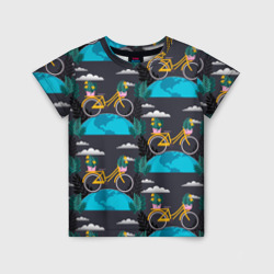 Детская футболка 3D Велопрогулка