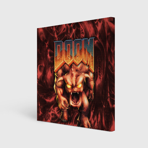 Холст квадратный DOS Doom - Bull demon, цвет 3D печать