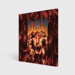 Холст квадратный DOS Doom - Bull demon