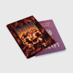Обложка для паспорта матовая кожа DOS Doom - Bull demon - фото 2