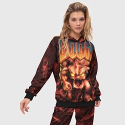 Женский костюм с толстовкой 3D DOS Doom - Bull demon - фото 2