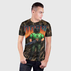 Мужская футболка 3D Slim DOS Doom - Doomguy - фото 2