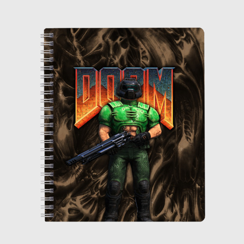 Тетрадь DOS Doom - Doomguy, цвет клетка