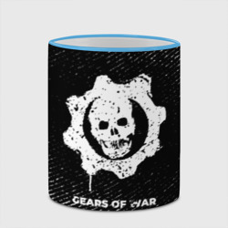 Кружка с полной запечаткой Gears of War с потертостями на темном фоне - фото 2