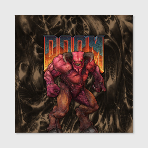 Холст квадратный DOS Doom - Baron of hell, цвет 3D печать - фото 2