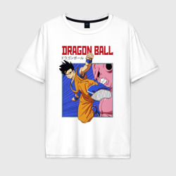 Мужская футболка хлопок Oversize Dragon Ball - Сон Гоку - Удар