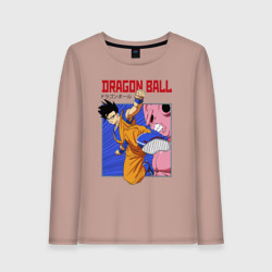 Женский лонгслив хлопок Dragon Ball - Сон Гоку - Удар