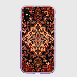 Чехол для iPhone XS Max матовый Советский бабушкин ретро ковёр с узорами текстура
