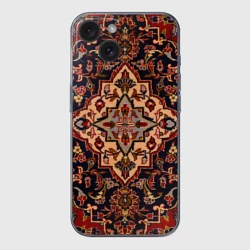 Чехол для iPhone 15 силиконовый с защитой камеры Советский бабушкин ретро ковёр с узорами текстура