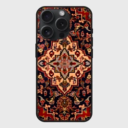 Чехол силиконовый для Apple iPhone 15 Pro Мax матовый Советский бабушкин ретро ковёр с узорами текстура