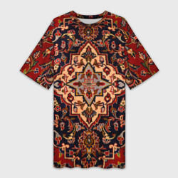 Платье-футболка 3D Советский бабушкин ретро ковёр с узорами текстура