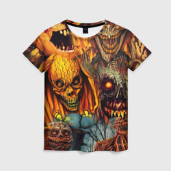 Женская футболка 3D Монстры ужасные хэллоуинские