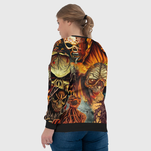Женский свитшот 3D Монстры ужасные хэллоуинские, цвет 3D печать - фото 7
