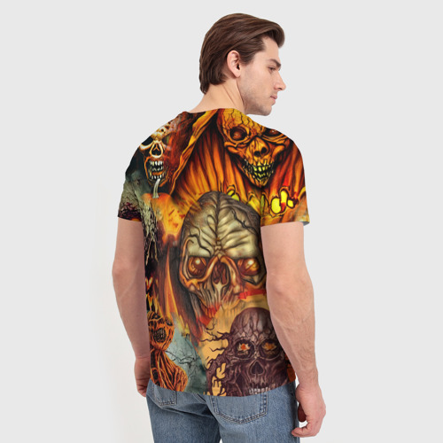 Мужская футболка 3D Монстры ужасные хэллоуинские, цвет 3D печать - фото 4