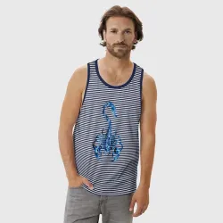 Мужская майка хлопок Знак зодиака - скорпион - фото 2