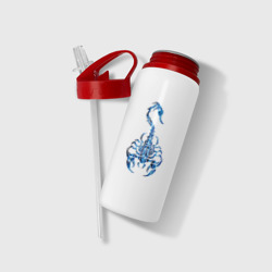 Бутылка для воды с трубочкой Знак зодиака - скорпион - фото 2