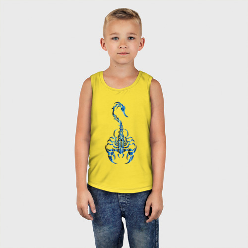 Детская майка хлопок Знак зодиака - скорпион, цвет желтый - фото 5