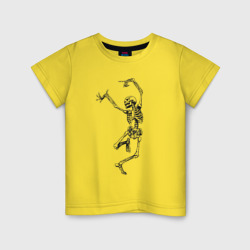 Детская футболка хлопок Хеллоуин - скелет и балет