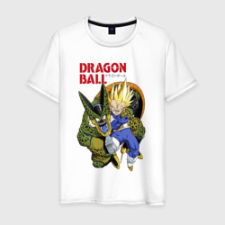 Мужская футболка хлопок Dragon Ball Z - Cell vs Vegeta