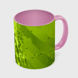 Кружка с полной запечаткой Зеленый абстрактный камуфляж