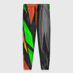 Женские брюки 3D Абстракция разноцветные  элементы