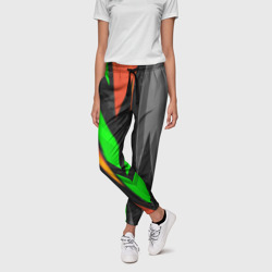 Женские брюки 3D Абстракция разноцветные  элементы - фото 2