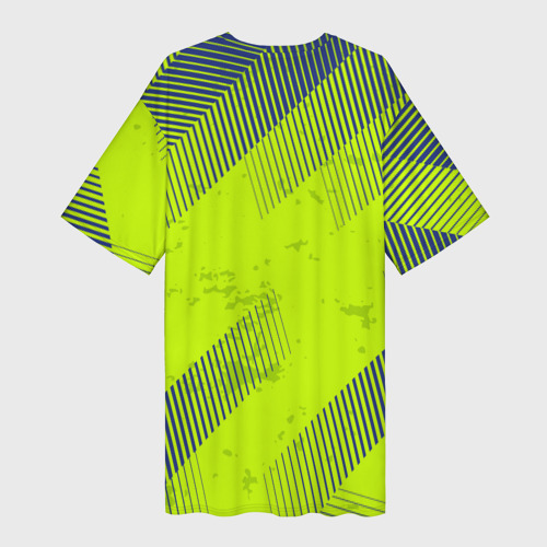 Платье-футболка 3D Green sport style, цвет 3D печать - фото 2