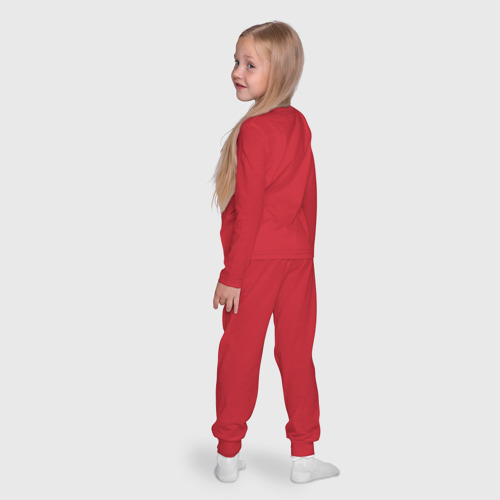 Детская пижама с лонгсливом хлопок Cult of the Lamb - Овечка испуганно улыбается, цвет красный - фото 8