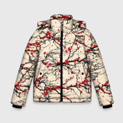 Зимняя куртка для мальчиков 3D Sakura flowers