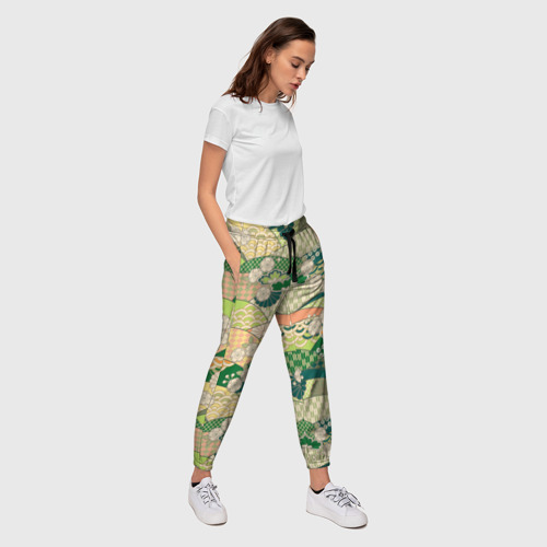 Женские брюки 3D Green fields, цвет 3D печать - фото 5