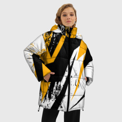 Женская зимняя куртка Oversize Гоночная абстракция - фото 2