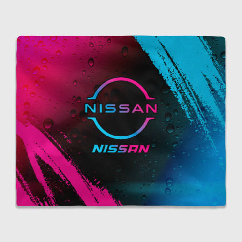 Плед 3D Nissan - neon gradient, цвет 3D (велсофт)