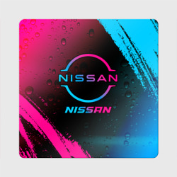 Магнит виниловый Квадрат Nissan - neon gradient