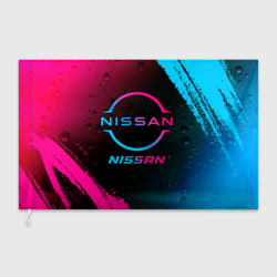 Флаг 3D Nissan - neon gradient