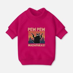 Свитшот для собак хлопок Кот с пистолетами - Madafakas